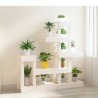 Support à plantes Blanc 92x25x97 cm Bois massif de pin 