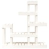 Support à plantes Blanc 92x25x97 cm Bois massif de pin 