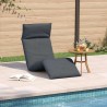 Chaise longue pliante anthracite 175x54x8,5 cm tissu oxford 