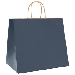 Sacs en papier 50 pcs avec poignées bleu 32x22x28 cm 