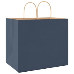 Sacs en papier 50 pcs avec poignées bleu 32x22x28 cm 