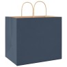Sacs en papier 50 pcs avec poignées bleu 32x22x28 cm 