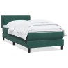 Sommier à lattes de lit et matelas vert foncé 100x210cm velours 