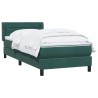 Sommier à lattes de lit et matelas vert foncé 100x210cm velours 