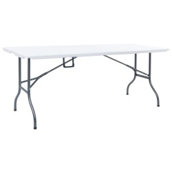Table pliable de jardin Blanc 180x72x72 cm PEHD 