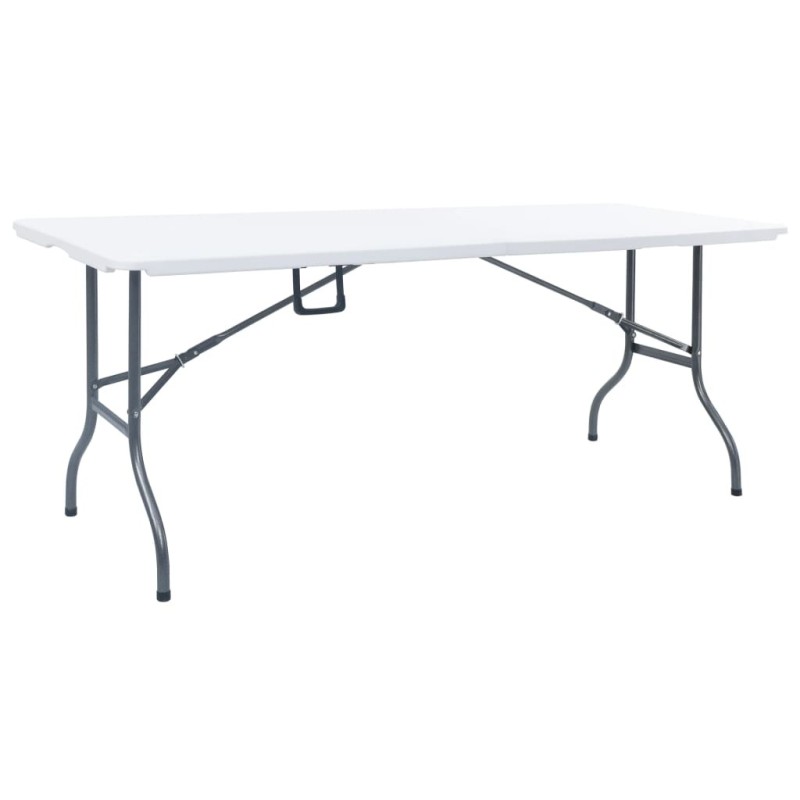 Table pliable de jardin Blanc 180x72x72 cm PEHD Table pliable de jardin Blanc 180x72x72 cm PEHD