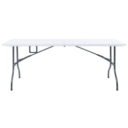 Table pliable de jardin Blanc 180x72x72 cm PEHD 