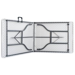 Table pliable de jardin Blanc 180x72x72 cm PEHD 