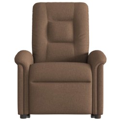Fauteuil inclinable de massage électrique Marron Tissu 