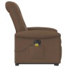 Fauteuil inclinable de massage électrique Marron Tissu 