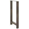 Pieds de table de bar en acier naturel, 2 pièces, 60 x (100-101) cm 