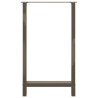 Pieds de table de bar en acier naturel, 2 pièces, 60 x (100-101) cm 