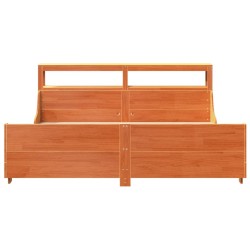 Cadre de lit sans matelas cire marron 180x200cm bois pin massif 