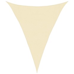 Voile d'ombrage 160 g/m² Crème 3x4x4 m PEHD 