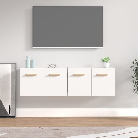 Armoires murales 2 pcs Blanc 60x36,5x35 cm Bois d'ingénierie 