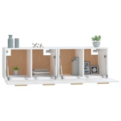 Armoires murales 2 pcs Blanc 60x36,5x35 cm Bois d'ingénierie 