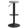 Tabourets de bar lot de 2 gris clair velours 