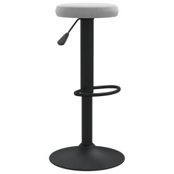 Tabourets de bar lot de 2 gris clair velours 