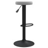 Tabourets de bar lot de 2 gris clair velours 