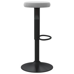 Tabourets de bar lot de 2 gris clair velours 