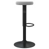 Tabourets de bar lot de 2 gris clair velours 