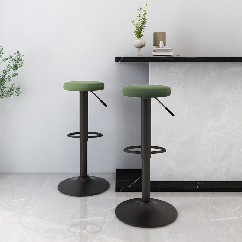 Tabourets de bar lot de 2 vert foncé velours Tabourets de bar lot de 2 vert foncé velours