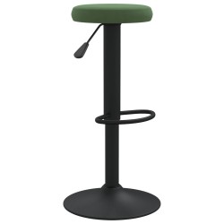Tabourets de bar lot de 2 vert foncé velours 