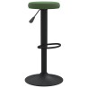 Tabourets de bar lot de 2 vert foncé velours 