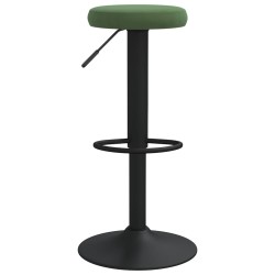 Tabourets de bar lot de 2 vert foncé velours 