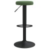 Tabourets de bar lot de 2 vert foncé velours 