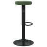 Tabourets de bar lot de 2 vert foncé velours 