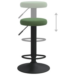 Tabourets de bar lot de 2 vert foncé velours 