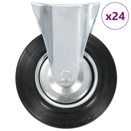 24 pcs Roulettes fixes 200 mm 