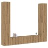 Meubles TV muraux 6 pcs chêne artisanal bois d'ingénierie 