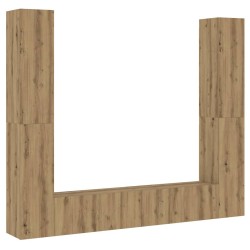 Meubles TV muraux 6 pcs chêne artisanal bois d'ingénierie 