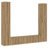 Meubles TV muraux 6 pcs chêne artisanal bois d'ingénierie 