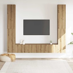 Meubles TV muraux 6 pcs chêne artisanal bois d'ingénierie 