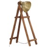 Lampadaire Laiton E27 Bois de manguier massif 