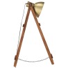 Lampadaire Laiton E27 Bois de manguier massif 
