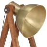 Lampadaire Laiton E27 Bois de manguier massif 