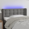 Tête de lit à LED gris foncé 103x16x78/88 cm tissu 