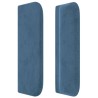 Tête de lit avec oreilles Bleu foncé 163x16x78/88 cm Velours 