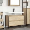 Meuble salle de bain lavabo tiroirs chêne sonoma 90x34,5x60 cm 