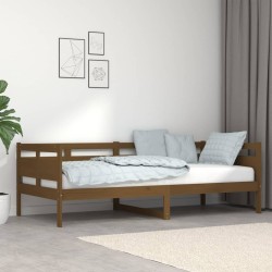 Lit de jour sans matelas marron miel bois pin massif 90x200 cm 