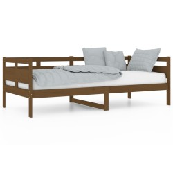 Lit de jour sans matelas marron miel bois pin massif 90x200 cm 