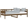 Lit de jour sans matelas marron miel bois pin massif 90x200 cm 