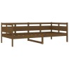Lit de jour sans matelas marron miel bois pin massif 90x200 cm 