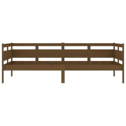 Lit de jour sans matelas marron miel bois pin massif 90x200 cm 