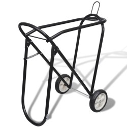 Porte-selle pliable métallique avec roues  