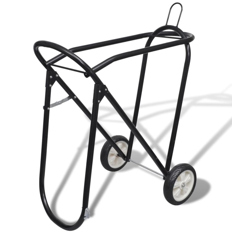 Porte-selle pliable métallique avec roues  